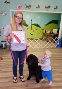 Gloria-and-baby-with-Newfie-1